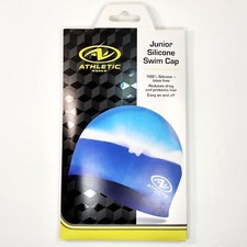 Athletic Works Junior/Youth Swim Cap 100 Silicone Latex Free - Ice Blue