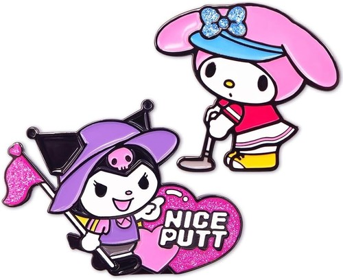 My Melody & Kuromi Golf Marker Clip Type Magnetic Licensed Product New