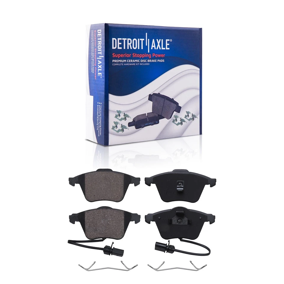 321mm Front Drilled Rotors Ceramic Brake Pads for 2002-2003 Audi A6 S6 Quattro - Image 4 of 4