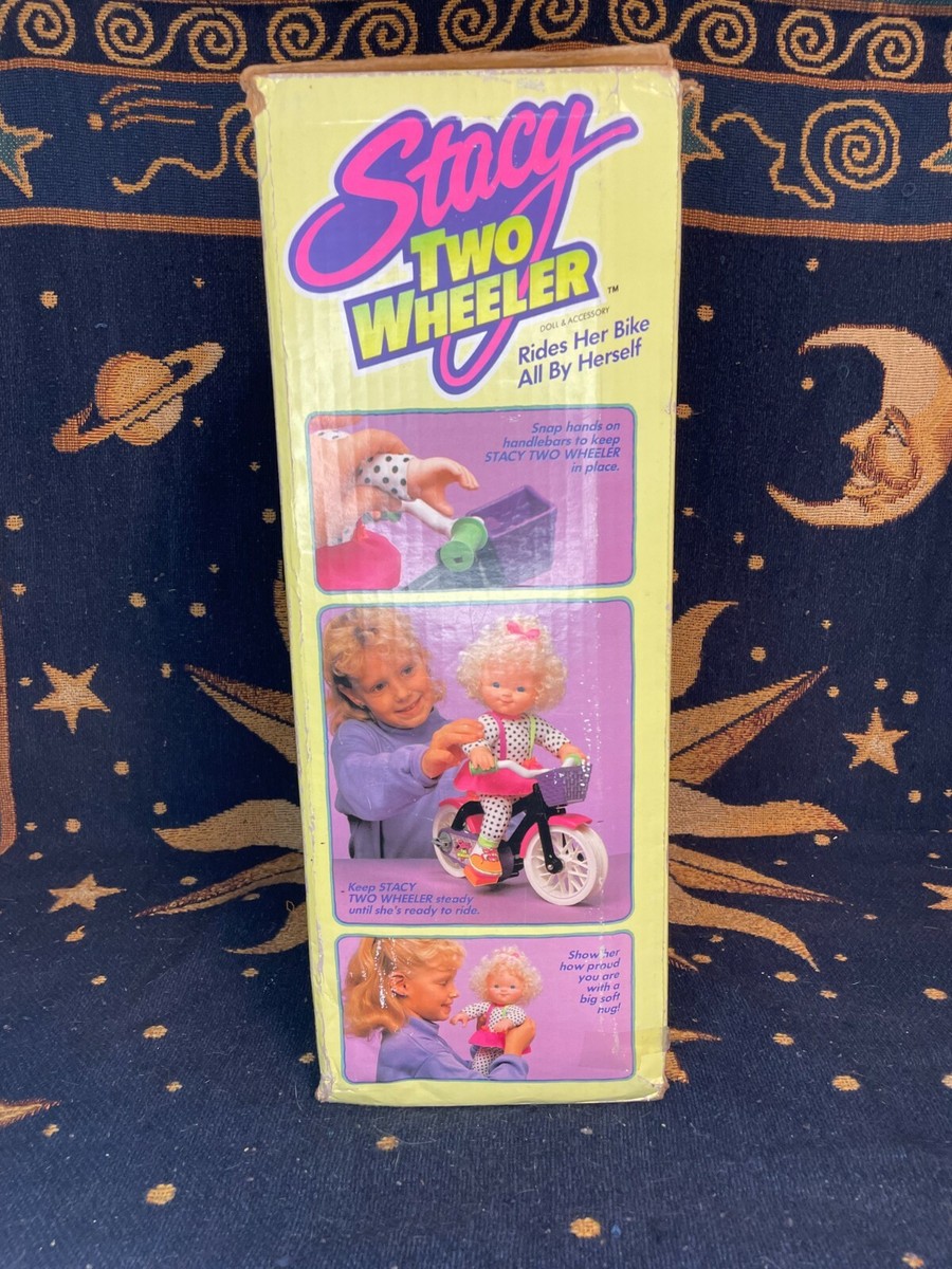 VINTAGE 1991 KENNER STACY TWO WHEELER DOLL IN BOX DOLL-BIKE