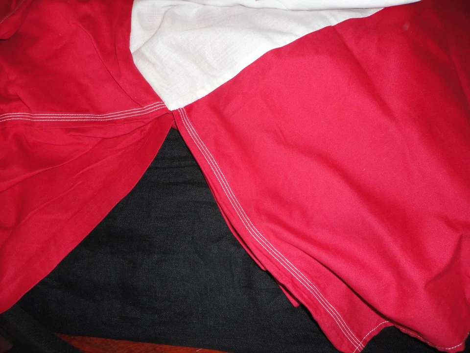 FALDA DE CAMA CROSCILL ROJA SARGA SUAVE CHINA COSIDA (1) KING SPLIT 100% ALGODÓN 14" Foto 3 de 4