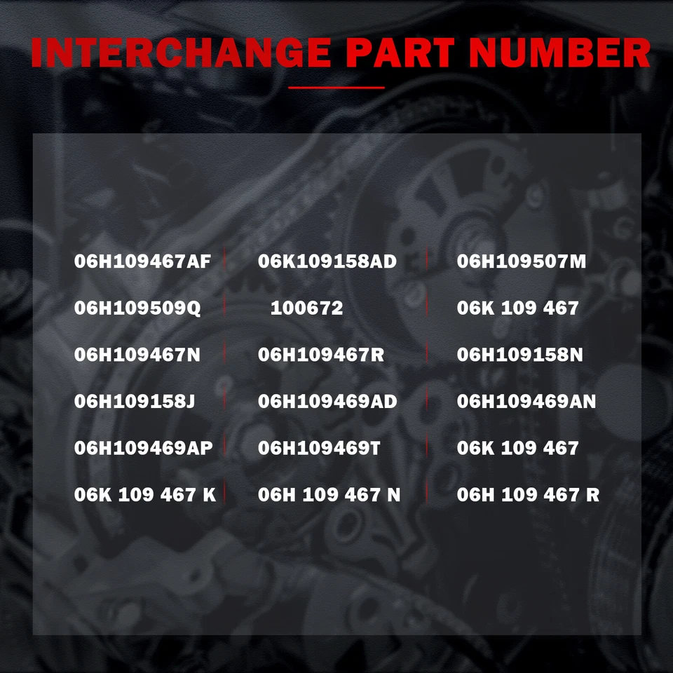 Kit de cadena de distribución para Audi A3 2008-2013 2009-2015 Audi TT quattro 06K109467 Foto 3 de 4