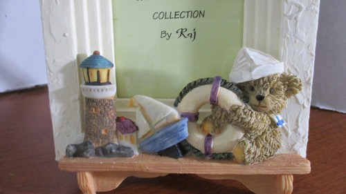 RAJ Natural World Collection LEUCHTTURM SEGELBOOT TEDDYBÄR BILDERRAHMEN ~ NEU IM KARTON - Bild 2 von 3