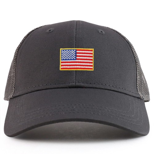 Small Yellow American Flag Patch Youth Size Mesh Baseball Cap- FREE SHIPPING - Picture 6 of 23