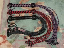 9 PLAIT PLAITED TAIL Leather Flogger Whip - Horse Training Tool ROLLING THUNDER