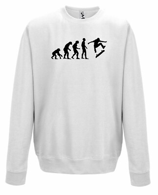 Evolution of Skating Sweatshirt Neuheit Skater Geschenk alle Größen Erwachsene & Kinder