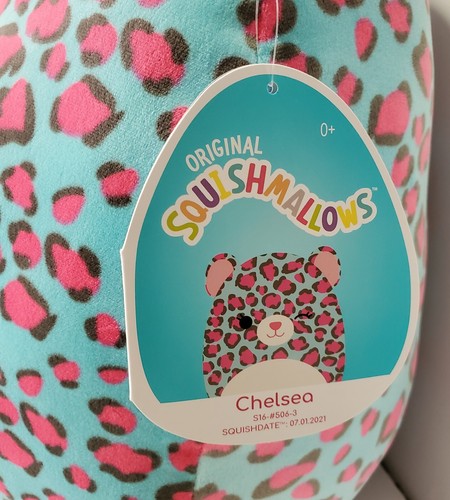 Cheetah Original Squishmallow Chelsea Kellytoy 16" Pink Black Spots NWT - Picture 6 of 6