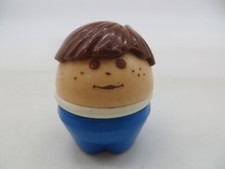 Little Tikes Toddle Tots Chunky People BROWN HAIR BOY blue body pants 932 vtg
