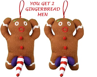 Naughty Gingerbread Man (SET OF 2) Ornament-Dirty Talking Free Shipping