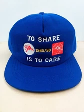 Vintage 1990 USA MADE Mobil Oil Gas Co Op Trucker Hat Snapback Cap