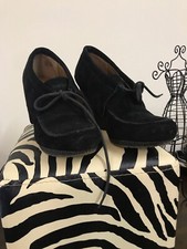 Nine West Vintage Anerican Collection Black Sude Size 7 Cuffed Shoe