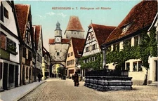 CPA AK Rothenburg- Rodergasse mit Rodertor GERMANY (944159)