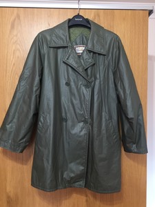 WOMEN-S-AUTHENTIC-THOMAS-BURBERRY-GREEN-SHORT-TRENCH-COAT-SIZE-M-VINTAGE