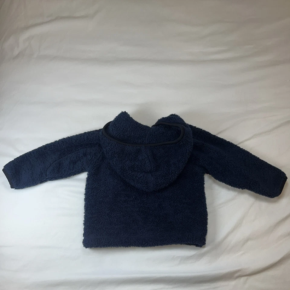 Chaqueta con Cremallera Faded Glory Sherpa Azul Marino Niños Talla 18 Meses Unisex Y2K Foto 4 de 4