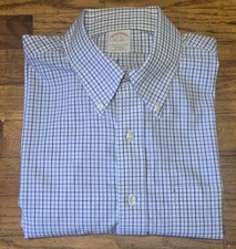 Brooks Brothers Dress Shirt Mens 17 - 37 Traditional Fit Button Up Non Iron