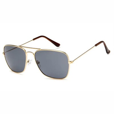 Sonnenbrille Pilotenbrille Fliegerbrille Brille Gold Grau 3136