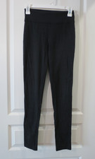 Hollister Cotton Stretch Solid Black Slimming Ankle Leggings Size Small