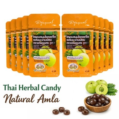10x Candy Thai Herbal Ma-kham-pom Lozenges Natural Vitamin C Sweet Refreshing