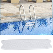 (Swimming Pool Plastic Anti-Slip Ladders Step Replacement Pedal Accessory White