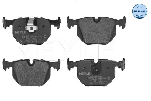 Meyle 025 214 8717 Bremsbelagsatz Hinten , Passt Zu: BMW 3 (E46), 5 (E34), 5 (E3-image