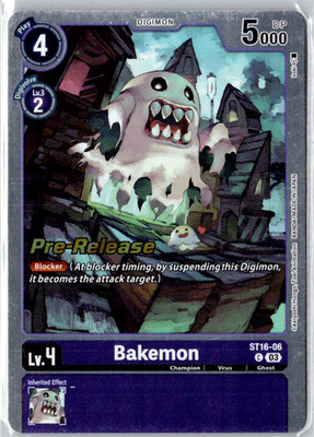 Bakemon Starter Deck 16: Wolf of Friendship Pre-Release Foil ST16-06 C NM