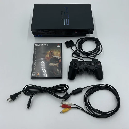 Sony PlayStation 2 FAT  Twisted Metal Black, Controller, Cables And Memory Card