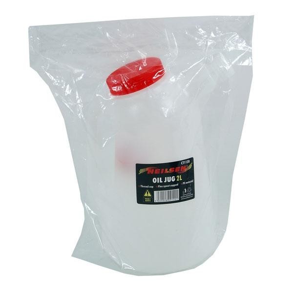2 Litre Measuring Jug and Flexi Spout Lid Fluid Fuel Oil Petrol Diesel Coolant view 2