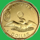 2014 Canada Olympic Lucky Loonie Loon One Dollar $1 Coin Currency
