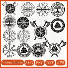 Svg Png files, Lasor Cutting files Vegvisir Svg, Viking Compass dxf Art Décor