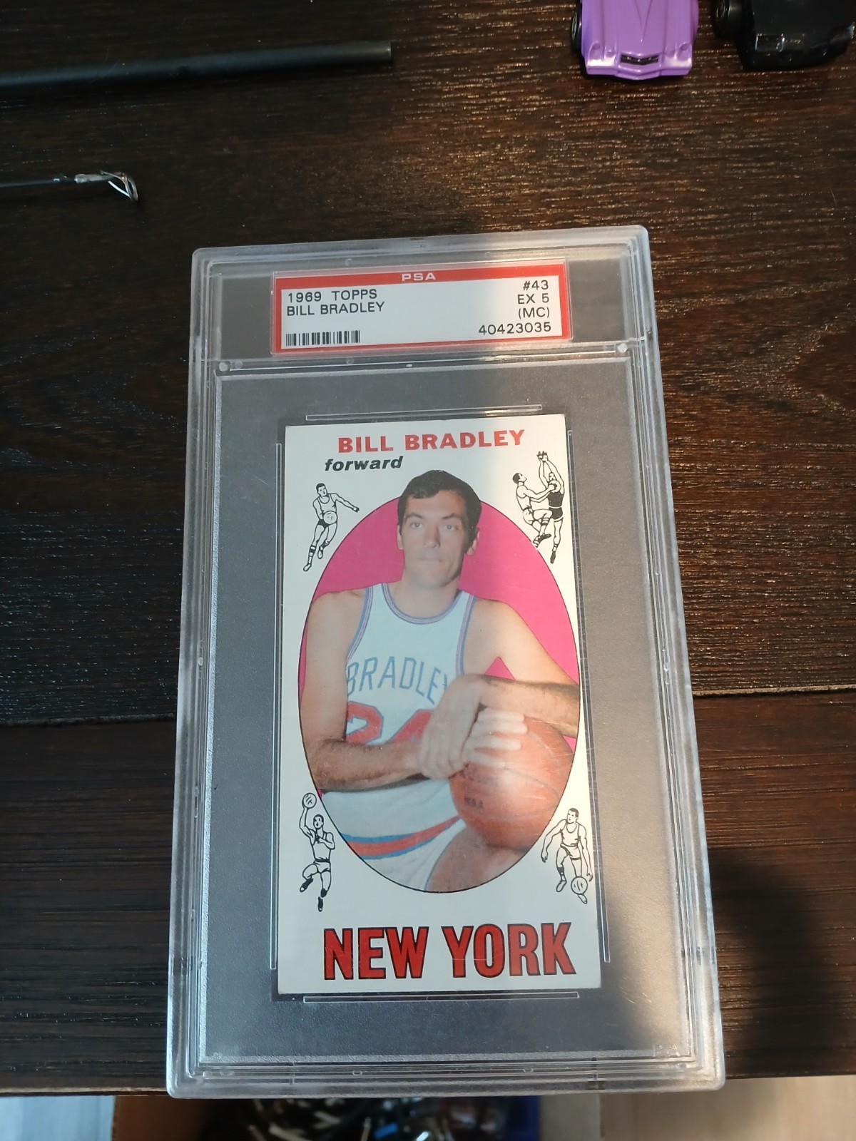 1969 topps bill bradley psa 5!