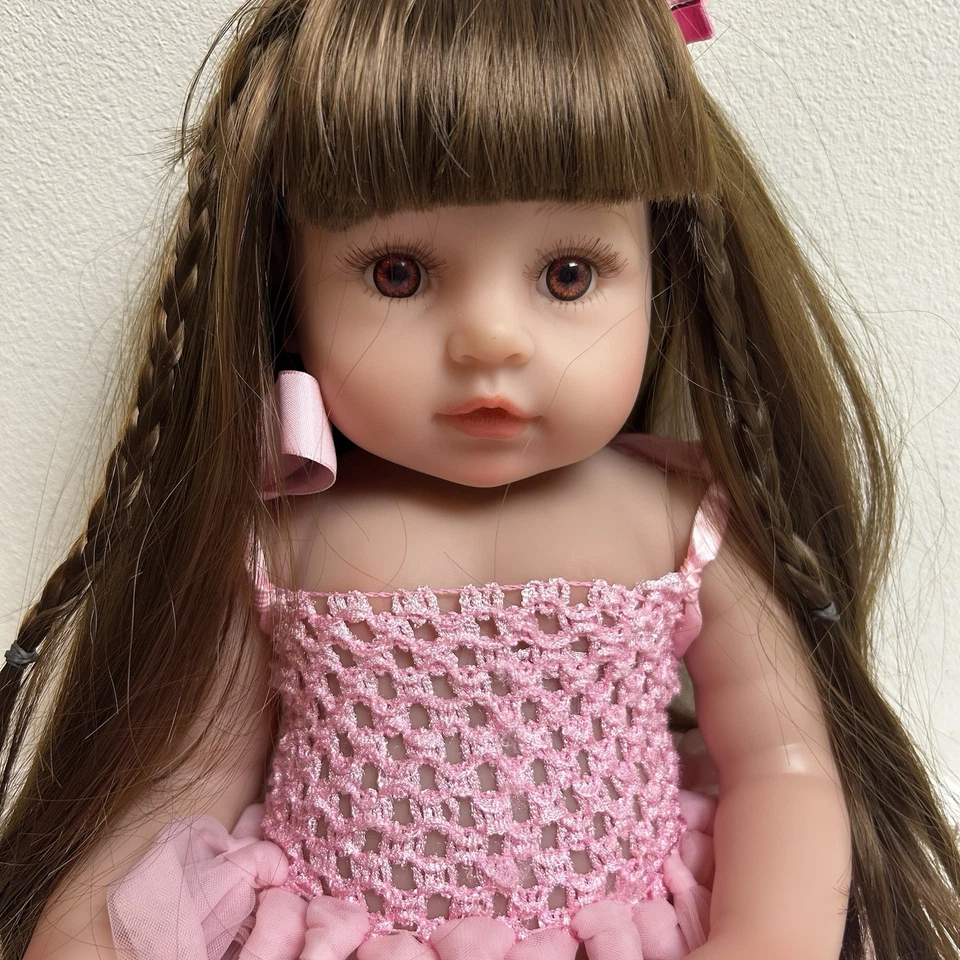 Real Baby Reborn niña muñeca realista cara dulce bebé real 22 pulgadas Foto 2 de 4