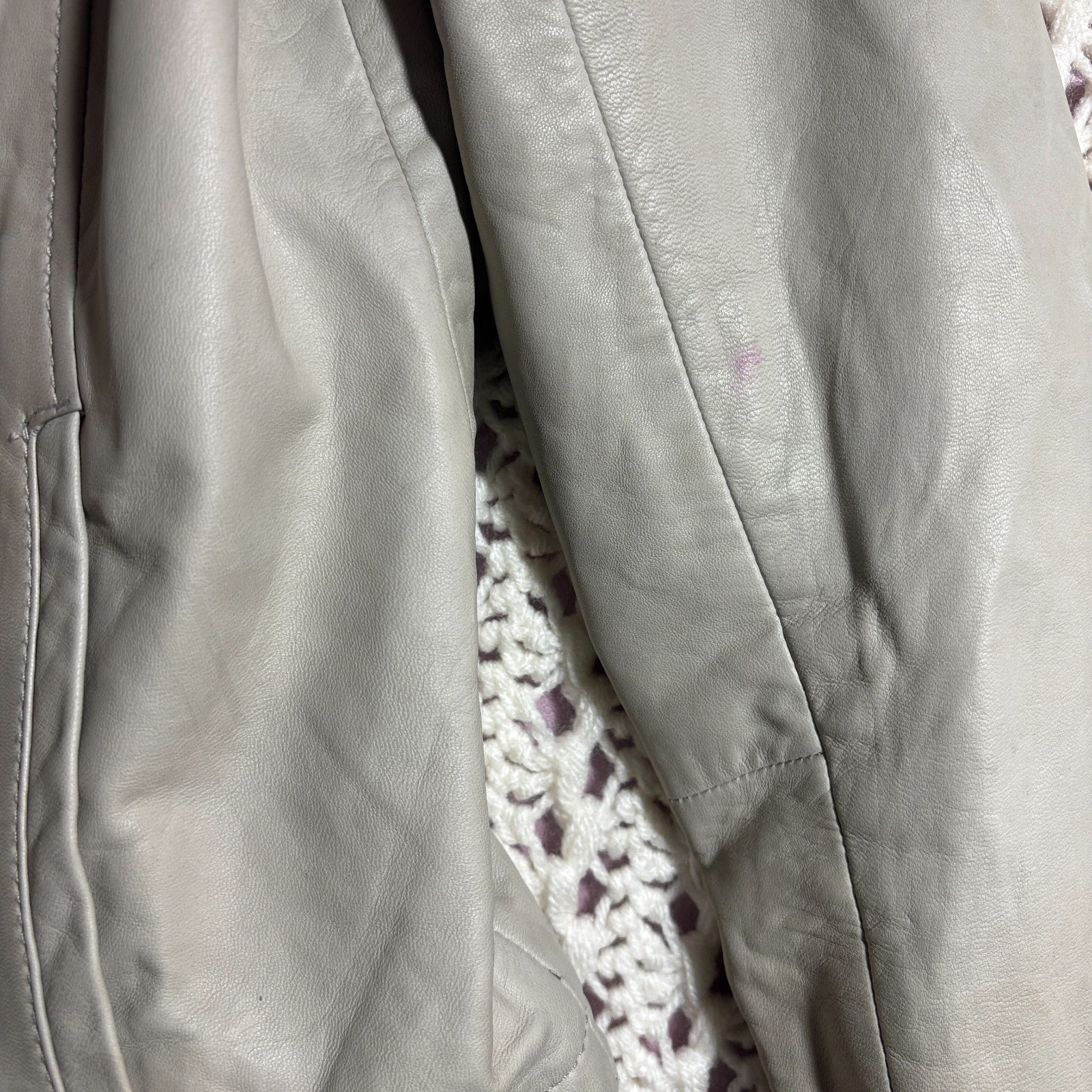 Hinge Leather Jacket Lambskin Tan Solid Collarles… - image 12