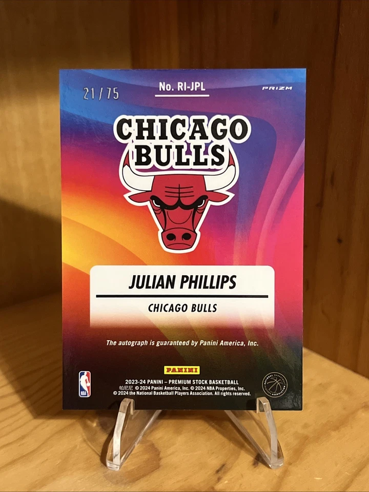2023-24 Panini - Rookie Ink Julian Phillips #RI-JPL Premium Prizm /75 (AU, RC) - Image 2 of 2