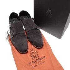 Di Bianco NWB Isernia Double Monk Strap Dress Shoes Size 9 US in Brown Suede