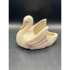 Vtg Shawnee Ceramic Swan Planter Vase Pale Pink Accent Bird Decor 4"x5" MCM