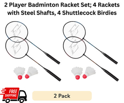 EastPoint Sports 2 Player Badminton Racket Set; Contains 4 Rackets