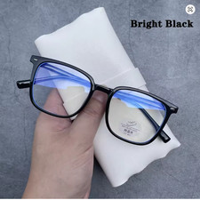 Black Anti-Blue Light Computer Glasses   Unisex Square/Rectangle Frame