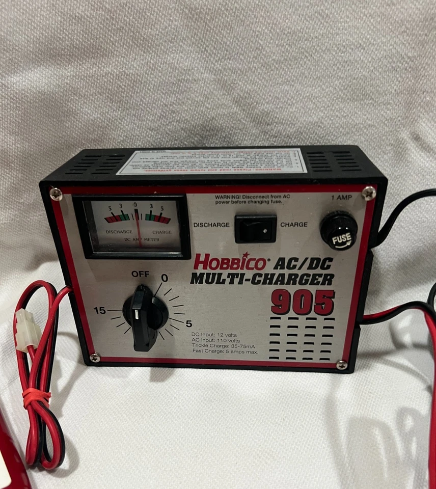 Hobbico Series AC/ DC Auto Charger 905 Discharge Meter Amp Fuse Battery Inc. - Image 2 of 4