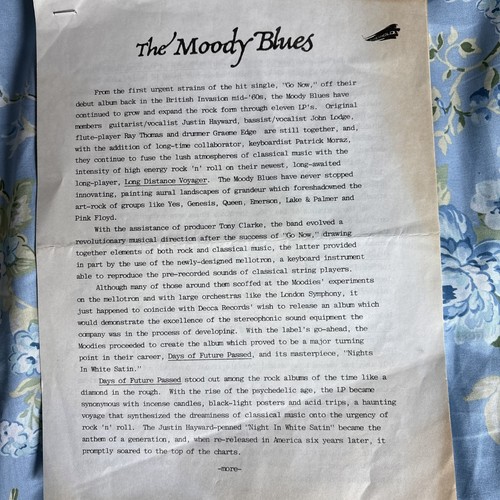 The Moody blues fan club newsletters and more lot collection - Foto 3 di 20