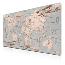 Samgula Gaming Mouse Pad Retro World 15.7L x 35.4W inches, Map