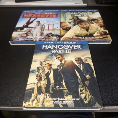 The Hangover Trilogy Blu-ray Lot Parts 1 2 3