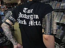 LEATHER  SPIKED ARMBAND.BLACK METAL...(MDLA0070).....URGEHAL