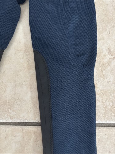 Kerrits Winter Riding Tights Navy Blue Size Medium Youth Kids Horses Equestrian - Picture 4 of 17