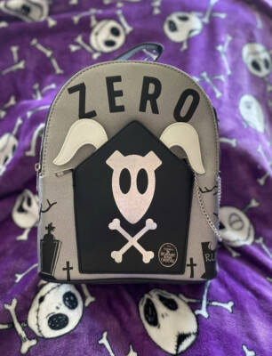 BIOWORLD The Nightmare Before Christmas Zero Mini Backpack & Coin Pouch Bioworld Nightmare Before Christmas Backpack Bag Purse Zero  main image 2