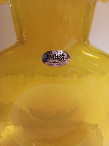 Blenko 2025 Citrin 384 Trinkflasche Doppelauslauf markiert Aufkleber 8 1/4" WVBlenko - Bild 6 von 14