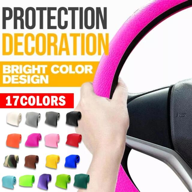 Car Silicone Steering Wheel Cover Snake Pattern Auto Accessory Universal X5Q1