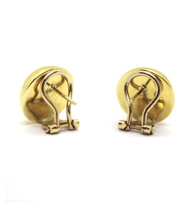 Earrings in 18k Yellow Gold Half Sphere | eBay