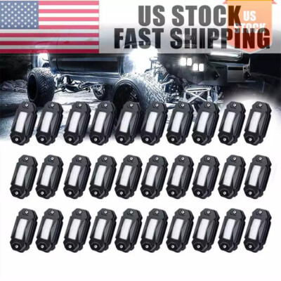 LED Rock Lights 30pod White Offroad Truck Underbody Neon lights Trai Rig Lights