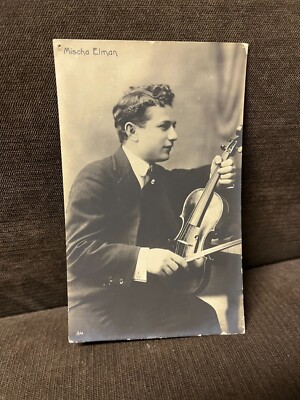 MISCHA ELMAN (Violinist/Musician) --  RPPC Real Photo Postcard