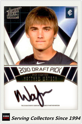 2011 Select AFL Infinity Draft Pick Signature Card DPS18 Matt Watson-Carlton